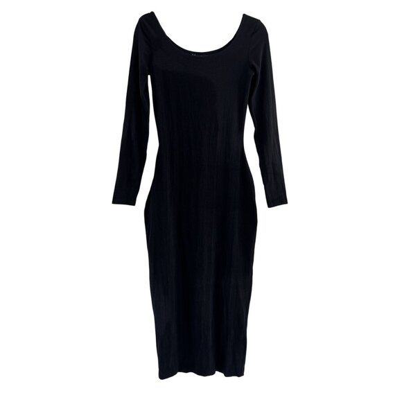 Betsey Johnson Dresses & Skirts - Vintage Betsey Johnson 90s Y2K Black Scoop Neck Stretchy Maxi Dress Size M